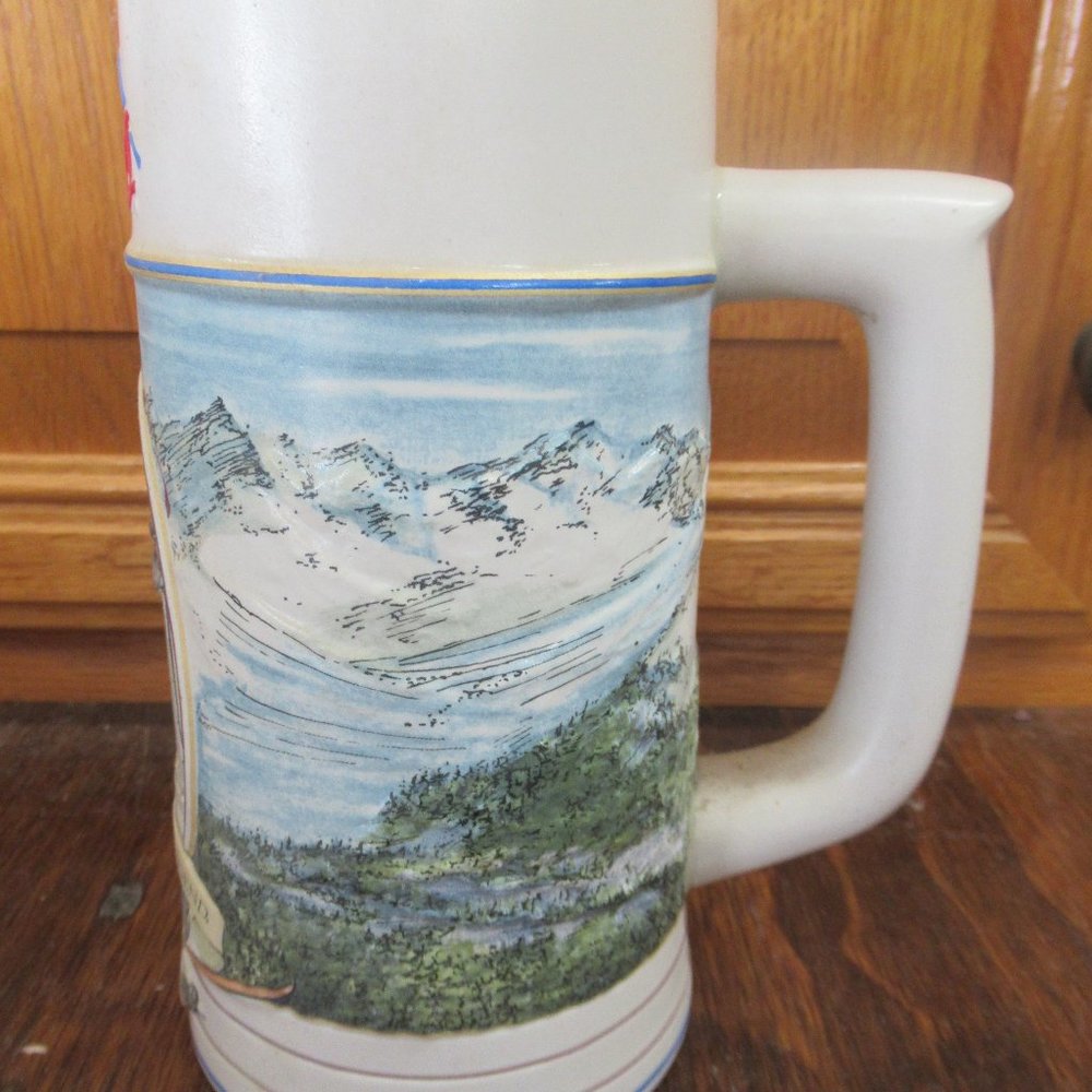 Vintage Collectible COORS Beer Stein Rocky Mountain Legends Series:Skiing #00795 - Picture 4 of 5